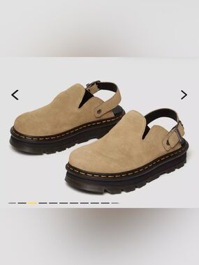 NIB Dr. Martens zebzag mule Savanah tan suede sz 41/10